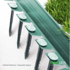Resim Pratik Garden Çim Ayırıcı 10 M Yeşil Çim Sınırlayıcı Taş Toprak Ayıracı Çim Ayracı Çim Bariyeri 