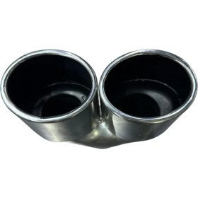 Resim Krom 2’li Elips Model 90 mm Egzoz Ucu | Sportif & Paslanmaz Çelik 