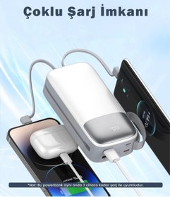 Resim SWORD 30000 Mah Kablolu Powerbank Sw-30po3 Beyaz 