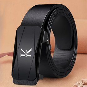 Resim K-Letter Calvin Erkek Otomatik Tokalı Kemer - Şık Siyah Suni Deri, Kot ve Resmi Giyim için Ayarlanabilir, Dayanıklı ve Çok Yönlü Aksesuar, Mükemmel Noel Hediyesi, Rahat Kıyafet Kemer | Modern İş Stili | Dayanıklı Suni Deri Kemer 