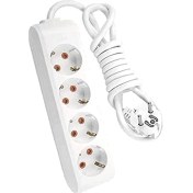 Resim Multi-Let Dörtlü Priz Toprakli Kablolu Çarpma Karşıtı 1 mt 