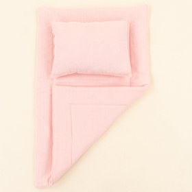 Resim Alt Açma Matı ve Yastık - Şeker Pembe Muslin 