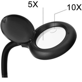 Resim Esnek 5x /10x,40 Led Işıklı Büyüteç ,lamba Büyüteç Okuma, Çalışma Lehim Masa Lambası A808 