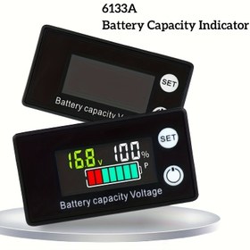 Resim 6133A LCD Dijital Pil Kapasitesi ve Voltaj Ölçer - Kurşun Asit/LiFePO4 Pillere için Çift Ekranlı 8-100V Çift Hücre Test Cihazı, Ters Koruma Özellikli Araba Motosiklet Endüstriyel Güç Ölçer, Dayanıklı ABS Gövde 