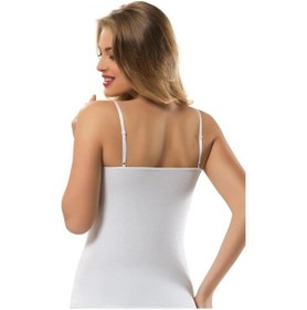 Resim Erdem Kadın Likralı Ayarlanabilir İp Askılı Atlet - 3 Adet 001 