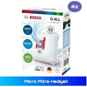 Resim Bosch Ultra 12 - 13 Silence Toz Torbası 4 Adet + Micro Filtre (392688830) 