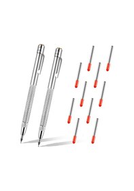 Resim Xurunkeji Paket Tungsten Karbür Çizici, Mıknatıslı, Ekstra 10 Yedek İşaretleme Ucu Ve Metal Aşındırma Kalemi 