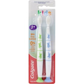 Resim Colgate Kids 2+ Yaş Yapışkan Tabanlı Çocuk Diş Fırçası 2'li Extra Soft 