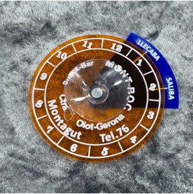 Resim Korkmaz Oto Market & Aksesuar Etiketçilere Yuvarlak Park Saati Turuncu 