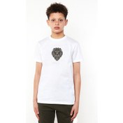 Resim Lion Art Baskılı Unisex Çocuk Beyaz T-Shirt 