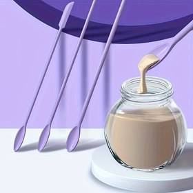 Resim 3 Paket / Bir Mini Silikon Kazıyıcı - Çok Amaçlı Fondöten / Krem Kazıyıcı - Yeniden Kullanılabilir Küçük Kavanoz Kazıyıcı - Dayanıklı Makyaj ve Cilt Bakım Aksesuarları 