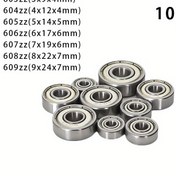 Resim 10 adet 603/604/605/606/607/608/609ZZ Metal Kapalı Top Rulmanları - Endüstriyel Sınıf Karbon Çelik, Hassas Makineli, Pürüzsüz ve Uzun Ömürlü Makine/Motor/Aletler için 