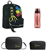 Resim Louisiana Polo 1141 Çanta - Termal Beslenme - Kalemlik - Kırmızı Matara Multicolor Okul Seti 