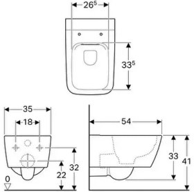 Resim VitrA Geberit 501.671.00.1 iCon Square Rimfree Asma Klozet ve Kapağı 