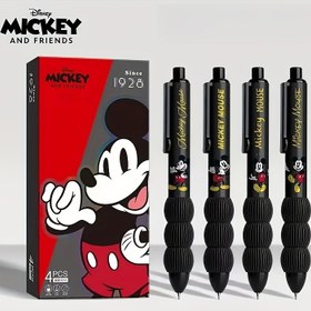 Resim 4 adet/takım Mickey ve Minnie Geri Çekilebilir Yuvarlak Tükenmez Kalem, El Baskısı Giderme için Sünger Tasarımı, Siyah Mürekkep Mickey Mouse Temalı Kalem, Sevimli Mickey Kalem Tasarımı, Parti Hediyeleri, Ofis Malzemeleri ve Okul Ödülü için Çok Uygun 