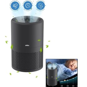 Resim TKÇ Gri Hava Temizleme Cihazı Otomatik Fan 3 Kademe Filtreleme LED Aydınlatma Sessiz Uyku Mod SAP-5507 