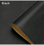 Resim Kendinden Deri İçin Onarım Yama Bant Ev Dıy Fix Kanepe Moto Araba Koltuğu Black 50cm X 100cm 
