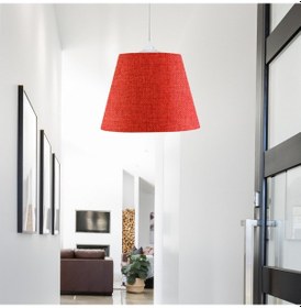 Resim Sofia Konik Tavan Sarkıt Kırmızı Dokuma Çocuk Odası Hol Oturma Odası Avize Kırmızı 