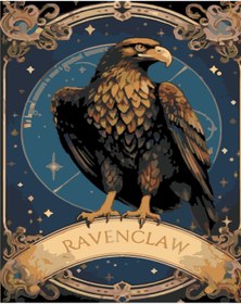 Resim wombhobby ravenclaw Sayılarla Boyama Seti 80X100 Cm Çerçeveli (Kasnağa ) Gerili 