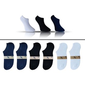 Resim KBC Socks 6'lı Dikişsiz Bambu Terletmez Spor Erkek Kısa Bilek Çorap Seti / Kutulu Set / Siyah - Lacivert-beyaz 