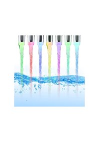 Resim Led Su Musluk Işık Su Akışı Otomatik Olarak Çoklu Renkler Mutfak Banyo İçin Değişen Su Musluk Dokunun 