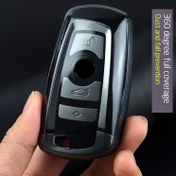 Resim 1pc Lüks TPU Anahtarlık Kılıfı için for bmw 5/4/3 Serisi, 530i 520i 528i 420i 425i 430i 440i 220i 225i 181i 120i 320i 318i 335i X3 X4, Dayanıklı ve Esnek Akıllı Uzaktan Kumanda Kılıfı ile 360 Derece Tam Koruma, Mükemmel Kompakt Tasarım 