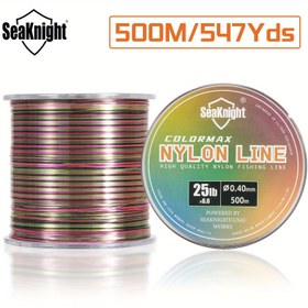 Resim SeaKnight 500m/547Yds Naylon Balıkçılık İpi - 2.72-15.88kg Çekme Dayanıklılığı, Canlı Karışık Renkler, Tatlısu & Tuzlu Su Balıkçılık Ekipmanları için Dayanıklı Monofilament, Yüksek Kaliteli Balıkçılık, Sağlam Malzeme 