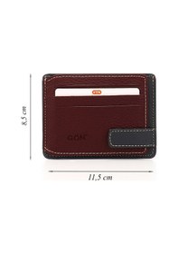 Resim Gönderi(R) Gönderir Bordoya Antrasit Gön Hakiki Deri Unisex Kartlık 06521 Bordo 