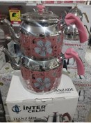 Resim INTERM Inter çelik çaydanlık takimi aile boyu pembe 4.80 litre 