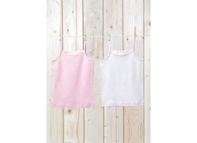 Resim Blackspade Kız Çocuk Termal Atlet 2'li Paket 1296 Beyaz-Pembe Pamuklu Rahat Kullanım 
