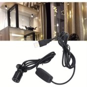Resim 1 adet Mini Spot Işık, Alüminyum USB 5V LED Spot Işık 149.96cm Kablo ile Küçük Vurgu Işığı, Resim Bitki Takı Vitrini Model Ekran Raf Altı Dolap için 