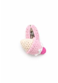 Resim Dondurma Figürlü Amigurumi Tokalar Pembe - Beyaz 