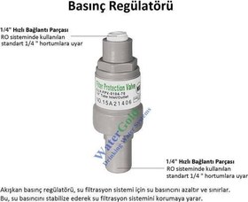 Resim Su Arıtma Cihazı Basınç Düşürücü Regülatör 70 Psı 