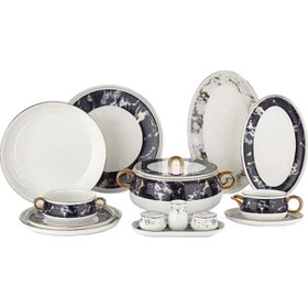 Resim KORKMAZ Beyaz Aşiyan Collection 91 Parça Yuvarlak Yemek Takımı A8545 