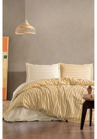 Resim Özdilek Trioline Tek Kişilik Nevresim Takımı Hardal 160 x 220 