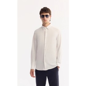 Resim AVVA Erkek Beyaz Klasik Yaka Hızlı Kuruyan Non-Iron Slim Fit Gömlek A52Y2122 