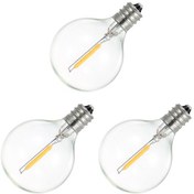 Resim Fosenze 3'lü G40 Led Ampul Seti - E12 Duylu, 2200k Sıcak Beyaz Işık, Bahçe Ve Balkon Aydınlatması İçin 