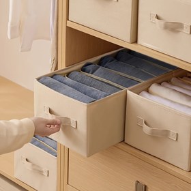 Resim Katlanabilir Şık El Tipi Saklama Çantası - Çok Katmanlı Tasarım, Dayanıklı Kumaş Organizer, El Çantaları, Giysiler, Ayakkabılar ve Aksesuarlar için - Yerden Tasarruf Sağlayan Gardırop ve Dolap Organizeri, Küçük Saklama Çantaları 