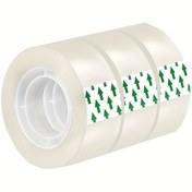 Resim Ofis, ev, okul için şeffaf hediye paketleme bandı dolum rulosu, 2.54 cm çekirdek, 3/4 inç X 25.4 metre, 3 rulo/12 rulo şeffaf bant dolum rulosu 