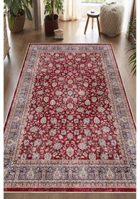 Resim Dijital Baskılı Dekoratif Kaymaz Taban Yıkanabilir Klasik Halı Salon Halısı Yolluk Mutfak Halısı Kırmızı 