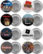 Resim Roblox Çanta Rozeti Seti 8 Adet En Büyük Boy 5.8cm İğneli Broş 