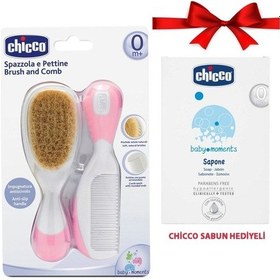 Resim Chicco Fırça ve Tarak Seti Pembe + Sabun 