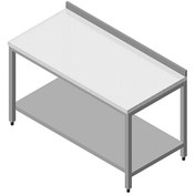 Resim Öztiryakiler Çalışma Tezgahı Polietilen Tablalı Taban Raflı 190x60 CM 