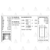 Resim GOETZE ISS 6-246300-0 Segman Isuzu Npr59 Adet Goetze 