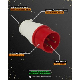 Resim Csm Cee Norm 5/32 380V Düz Fiş 