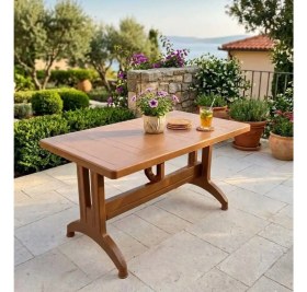 Resim Yonga concept 70X120 Katlanır Plastik Ayaklı Bahçe Balkon ve Teras Masası 