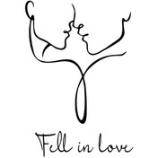 Resim Genel Markalar Fell in Love Sticker Oto Motor Laptop Duvar Folyo Sticker 60 x 108 cm 