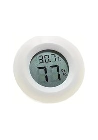 Resim Chuangyinshop Beyaz Akrilik Kutu Basit Taşınabilir Dijital Sıcaklık Ve Nem Ölçer Reptil Termometre 
