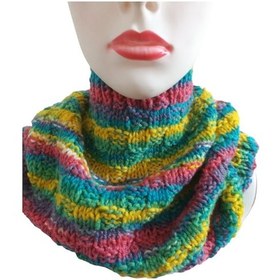 Resim El Örgüsü Çok Renkli Boyunluk Çok Renkli 