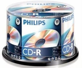 Resim Philips Cd-R 52x 700mb. 50Li Cake Box 
